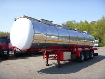 Полуприцеп-цистерна для транспортировки пищевых продуктов Geusens LAG Food tank inox 30 m3 / 4 comp: фото 1
