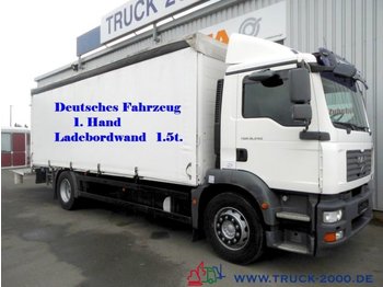 Тентованный грузовик MAN TGM 18.240 Schiebeplanen L.+R. LBW Deutscher LKW: фото 1