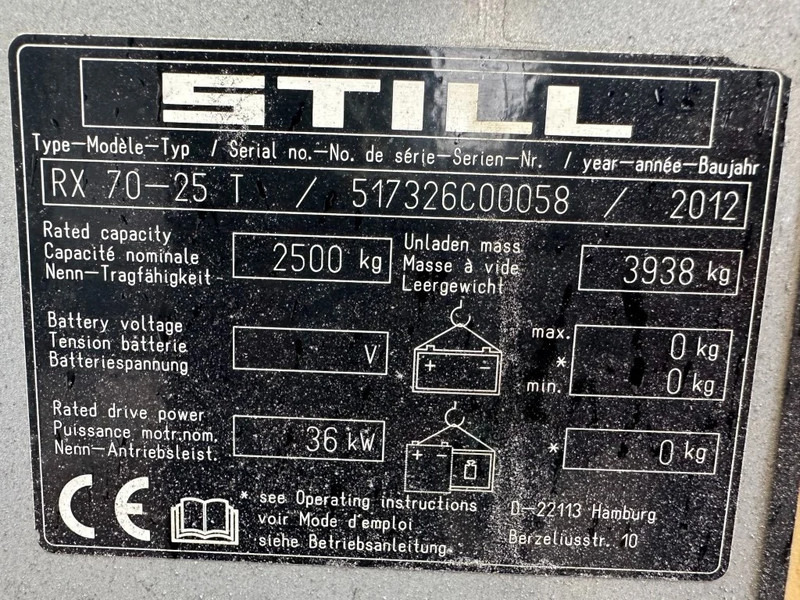 Газовый погрузчик Still RX 70-25 T 2.5 ton Duplex Sideshift Positioner LPG Heftruck: фото 9