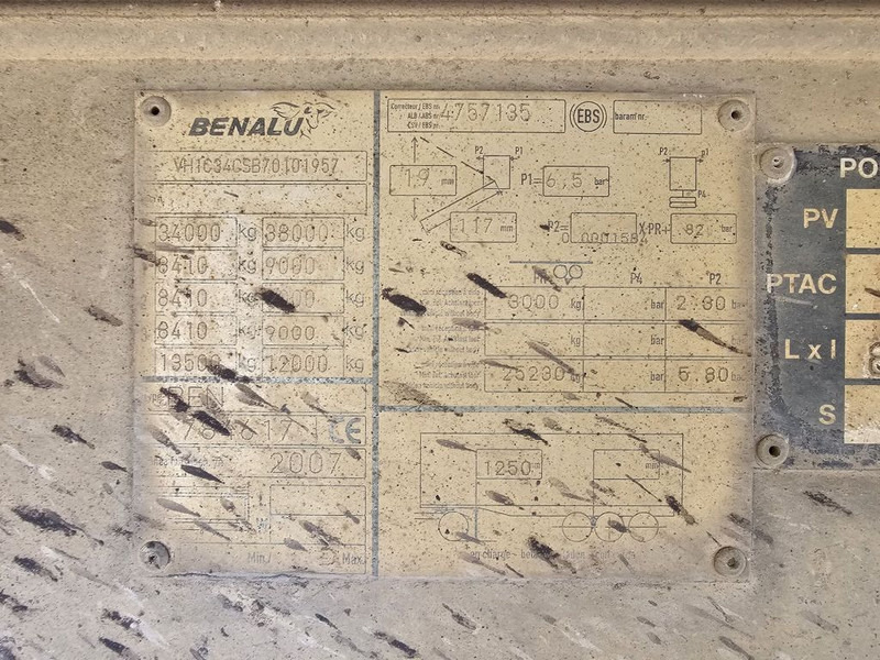 Самосвальный полуприцеп Benalu C34CSB01 - STEELSPRING - DRUMBRAKES - SMB: фото 13