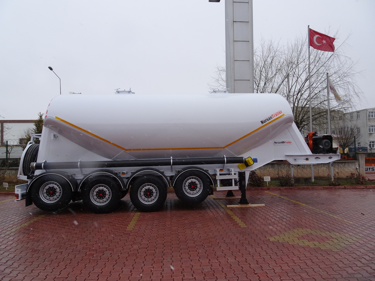 Новый Полуприцеп цистерна для сыпучих грузов для транспортировки силоса NURSAN Aluminium W Type Silo: фото 11
