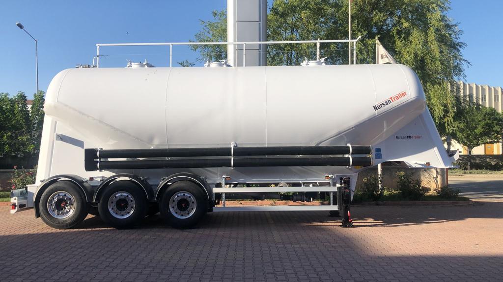 Новый Полуприцеп цистерна для сыпучих грузов для транспортировки силоса NURSAN Aluminium W Type Silo: фото 2