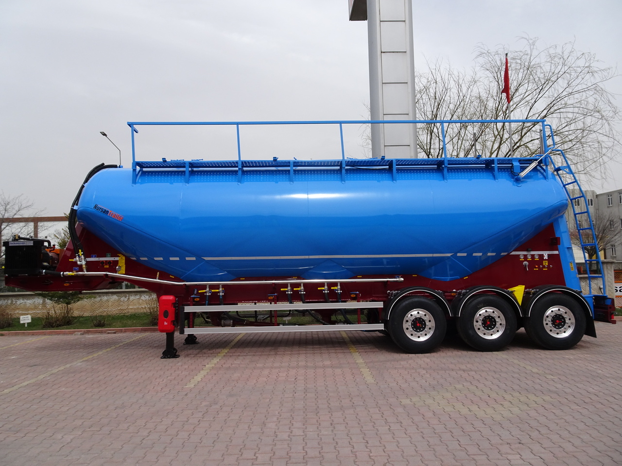 Новый Полуприцеп цистерна для сыпучих грузов для транспортировки силоса NURSAN Aluminium W Type Silo: фото 17