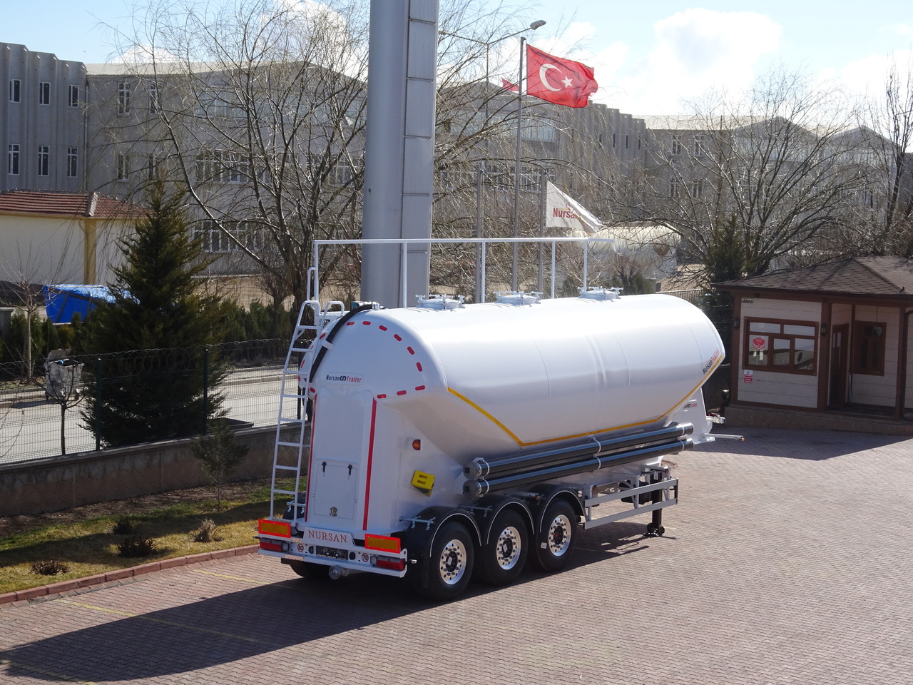 Новый Полуприцеп цистерна для сыпучих грузов для транспортировки силоса NURSAN Aluminium W Type Silo: фото 3