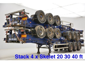 Полуприцеп-контейнеровоз/ Сменный кузов SDC Stack 4 x skelet: 20-30-40 ft: фото 1