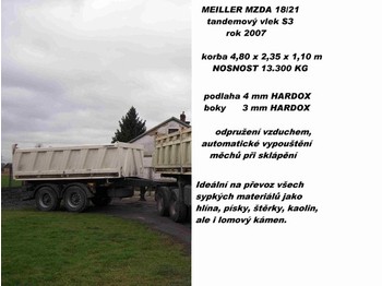 MEILLER MZDA 18/21 Tandem Kipper / tandem tipper - Самосвальный прицеп