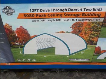 Жилой контейнер Unused 30' x 80' x 15' Peak Ceiling Shelter, Commercial Fabric, Waterproof, UV & Fire Resistant, Drive Through Door: фото 1