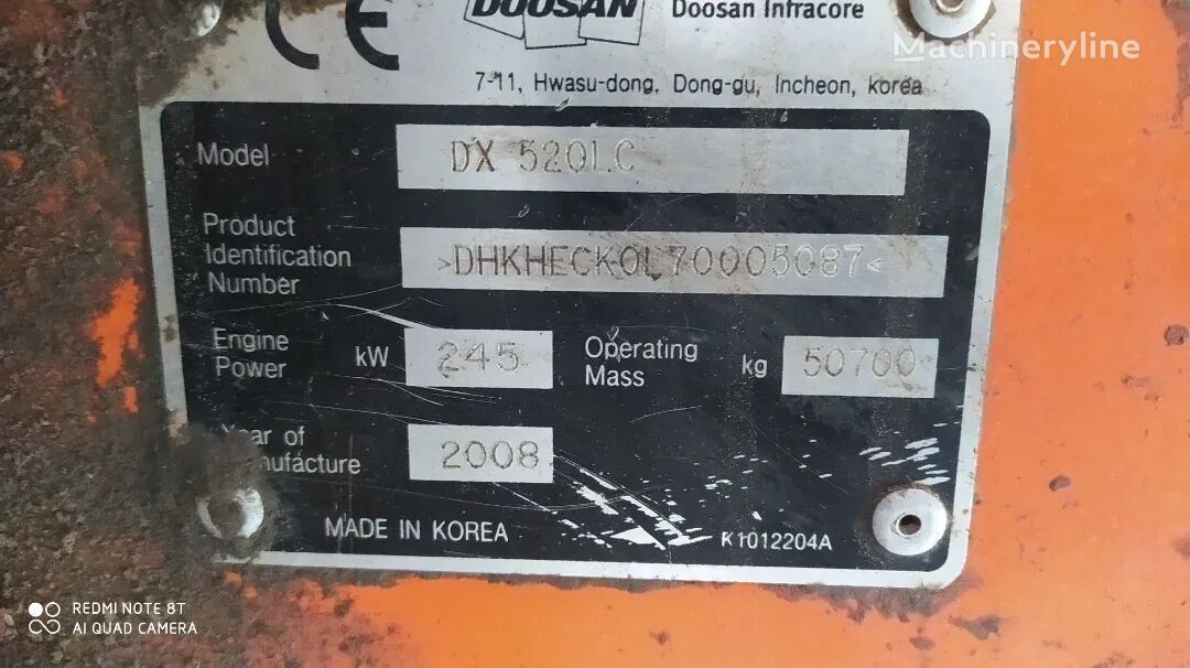 Гусеничный экскаватор Doosan DX520LC: фото 2