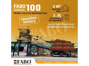 Новый Бетонный завод FABO READY IN STOCK MOBILE CONCRETE PLANT 100 M3/H: фото 1