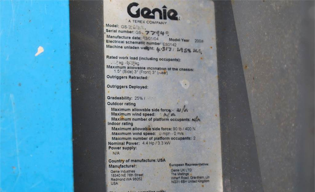 Ножничный подъемник Genie GS2632 Electric, Working Height 10m, 227kg Capacit: фото 14