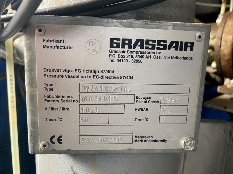 Воздушный компрессор Grassair WIS 11.7 Silent 4 kW 550 L / min 12 Bar Schroefcompressor: фото 7