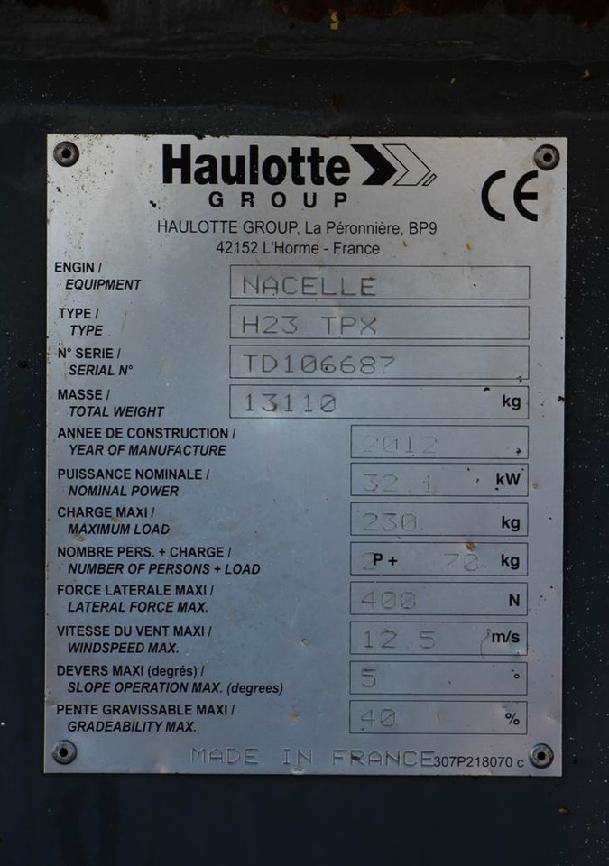 Телескопический подъемник Haulotte H23TPX Diesel, 4x4 Drive, 22.6m Working Height, 19: фото 6
