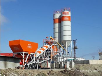 Plusmix 100 m³/hour Mobile Concrete Batching Plant - BETONYY ZAVOD - CEN - Бетонный завод