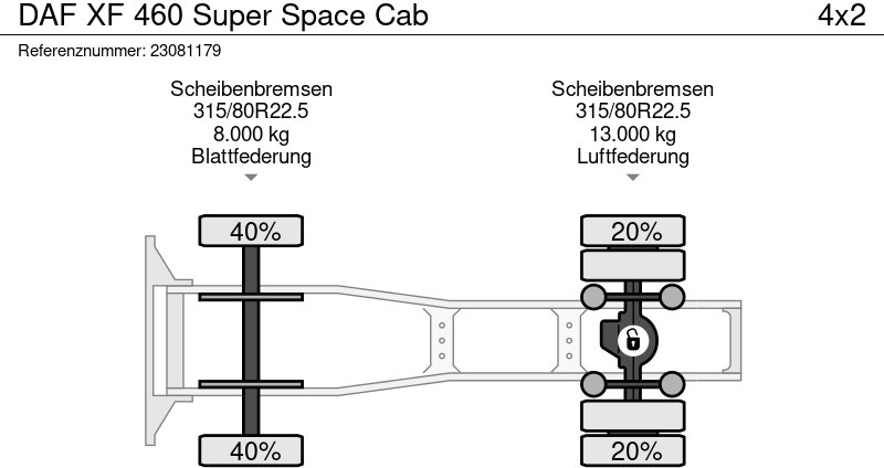 Тягач DAF XF 460 Super Space Cab: фото 13