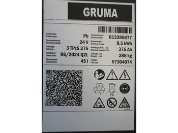 Аккумулятор GRUMA 24 Volt 3 PzS 375 Ah: фото 5