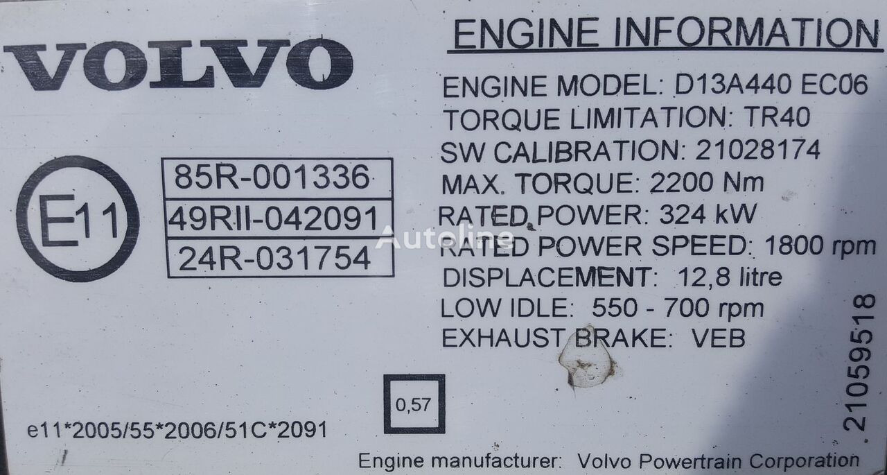 Двигатель для Грузовиков Volvo FH13 440 E5   Volvo FH: фото 5