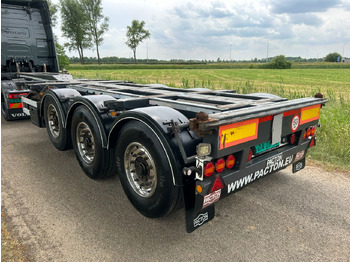 Полуприцеп-контейнеровоз/ Сменный кузов Pacton ET3 / Bpw Disc / Lifting axle / 2x20/30/40/45 ft hc / Tyres 80 / Tuf 3-20: фото 4