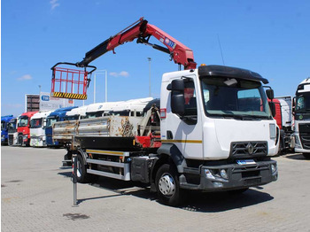 Грузовик с подъемником Renault D16, CRANE HMF 1130K- RC+ PLATFORM, PARKING CAM.: фото 2