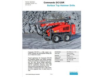 Буровая машина Sandvik DC 125R Commando: фото 5 Буровая машина Sandvik DC 125R Commando: фото 5