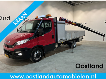Iveco Daily 35C16 Open Laadbak / HMF Kraan / Euro 6 / Compressor / Trekhaak 3500 KG / Airco / Cruise Control / 3-Zits / 69.100 KM !! / BPM VRIJ !! в лизинг Iveco Daily 35C16 Open Laadbak / HMF Kraan / Euro 6 / Compressor / Trekhaak 3500 KG / Airco / Cruise Control / 3-Zits / 69.100 KM !! / BPM VRIJ !!: фото 1