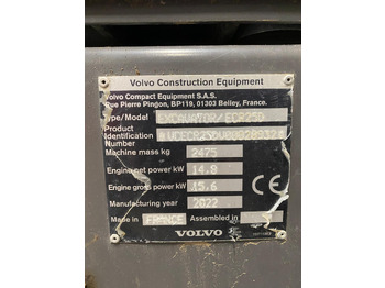 Мини-экскаватор VOLVO ECR25D: фото 2 Мини-экскаватор VOLVO ECR25D: фото 2