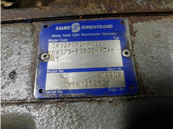 Гидравлика Sauer Sundstrand SPV2/052-R3Z-KA173 - Drive pump: фото 5 Гидравлика Sauer Sundstrand SPV2/052-R3Z-KA173 - Drive pump: фото 5