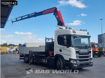 Новый Грузовик бортовой/ Платформа, Автоманипулятор Scania G410 6X2 Palfinger PK24.001 SLD 5 Kran Crane Retarder Lift+Lenkachse Euro 6: фото 3