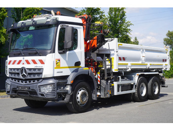 Самосвал, Автоманипулятор MERCEDES-BENZ AROCS 2636 / Fassi F155A.0.22 crane 6t / 120 tho. km / 3-sided dump truck / 2 x Bordmatic: фото 3