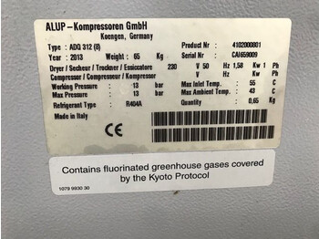 Воздушный компрессор Alup ADQ 312 Luchtdroger 5.200 L/min. 13 Bar: фото 3 Воздушный компрессор Alup ADQ 312 Luchtdroger 5.200 L/min. 13 Bar: фото 3