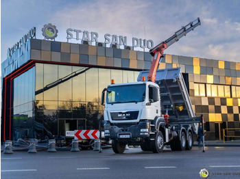 Самосвал MAN  TGS 26.360 6x6 PALFINGER PK 18001 EH Crane Kipe: фото 4