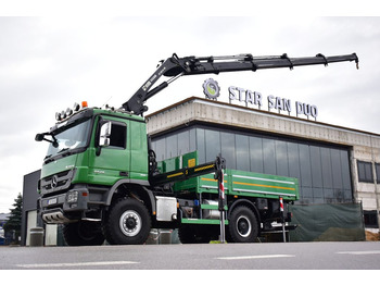 Автоманипулятор, Грузовик бортовой/ Платформа Mercedes-Benz ACTROS 4x4 2048 HIAB 288 CRANE KRAN SINGLE WHEEL: фото 1