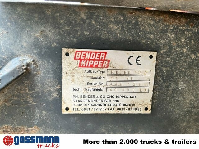 Кузов для самосвала Bender, HK HD 450 Muldenkippaufbau ca. 16m³: фото 10