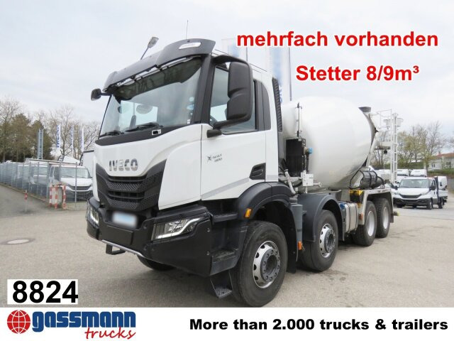Iveco X-Way AD360X40BZ 8x4, Stetter 8/9m³ - Автобетоносмеситель: фото 1 Iveco X-Way AD360X40BZ 8x4, Stetter 8/9m³ - Автобетоносмеситель: фото 1