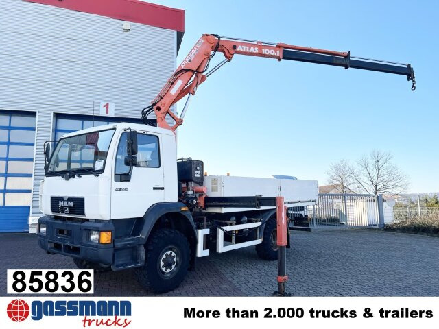 MAN 14.224 LAC 4x4 BB mit Kran Atlas 100.1 - Грузовик бортовой/ Платформа, Автоманипулятор: фото 1 MAN 14.224 LAC 4x4 BB mit Kran Atlas 100.1 - Грузовик бортовой/ Платформа, Автоманипулятор: фото 1