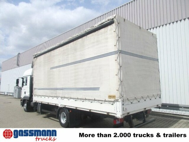 Тентованный грузовик, Автоманипулятор MAN TGL 12.240BL 4x2, mit Kran Hiab 088 mit Funk: фото 12