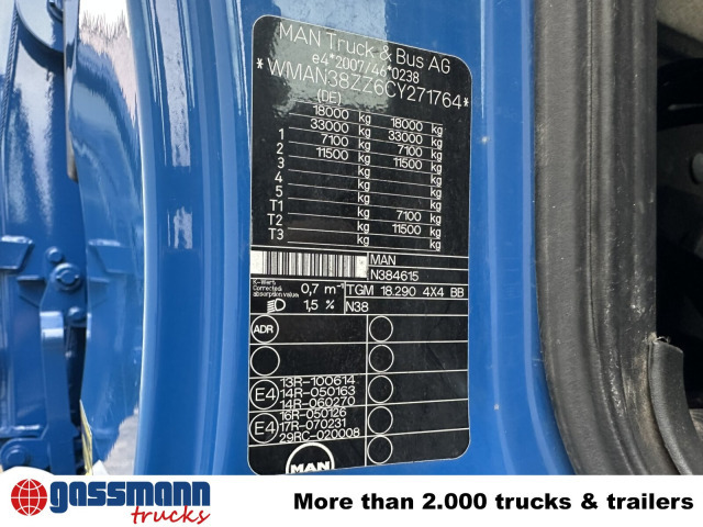 MAN TGM 18.290 4X4 BB, EEV, Heckkran Atlas AK - Самосвал, Автоманипулятор: фото 5 MAN TGM 18.290 4X4 BB, EEV, Heckkran Atlas AK - Самосвал, Автоманипулятор: фото 5