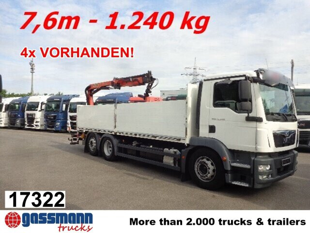 MAN TGM 26.340 6x2-4 LL,Lenk-Liftachse, Heckkran, - Грузовик бортовой/ Платформа, Автоманипулятор: фото 1 MAN TGM 26.340 6x2-4 LL,Lenk-Liftachse, Heckkran, - Грузовик бортовой/ Платформа, Автоманипулятор: фото 1