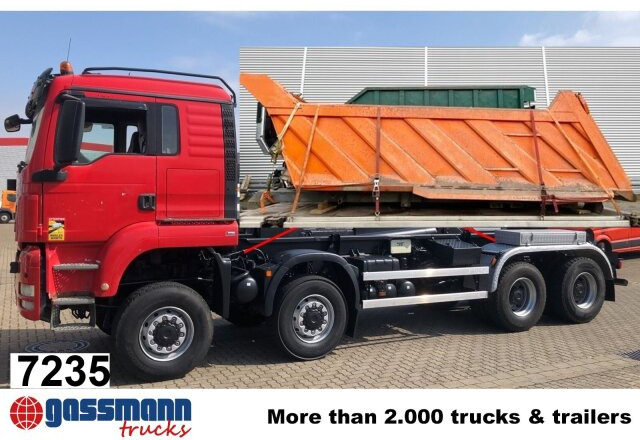 MAN TGS 41.480 8X8 BB, Bender Stahlmulde ca. 18m³, - Грузовик-шасси: фото 1 MAN TGS 41.480 8X8 BB, Bender Stahlmulde ca. 18m³, - Грузовик-шасси: фото 1