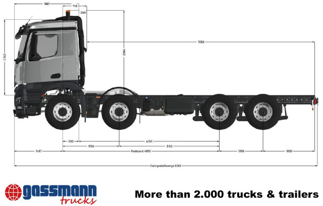 Mercedes-Benz Arocs 3253 L 8x4/4, MultimediaCockpit, Navi, - Грузовик-шасси: фото 5 Mercedes-Benz Arocs 3253 L 8x4/4, MultimediaCockpit, Navi, - Грузовик-шасси: фото 5