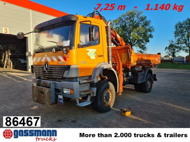 Mercedes-Benz Atego 1823 AK 4x4 mit Kran Atlas 85.2, Funk, - Самосвал, Автоманипулятор: фото 1 Mercedes-Benz Atego 1823 AK 4x4 mit Kran Atlas 85.2, Funk, - Самосвал, Автоманипулятор: фото 1