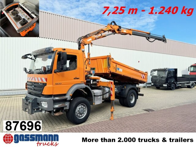 Mercedes-Benz Axor 1833 AK 4x4, Winterdienstausstattung, Kran - Самосвал, Автоманипулятор: фото 1 Mercedes-Benz Axor 1833 AK 4x4, Winterdienstausstattung, Kran - Самосвал, Автоманипулятор: фото 1