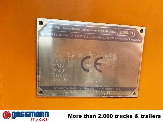 Schmidt BST 3000 S20-24 VAXN Salzstreuer - Разбрасыватель песка/ Соли для Коммунальной и специальной техники: фото 4 Schmidt BST 3000 S20-24 VAXN Salzstreuer - Разбрасыватель песка/ Соли для Коммунальной и специальной техники: фото 4