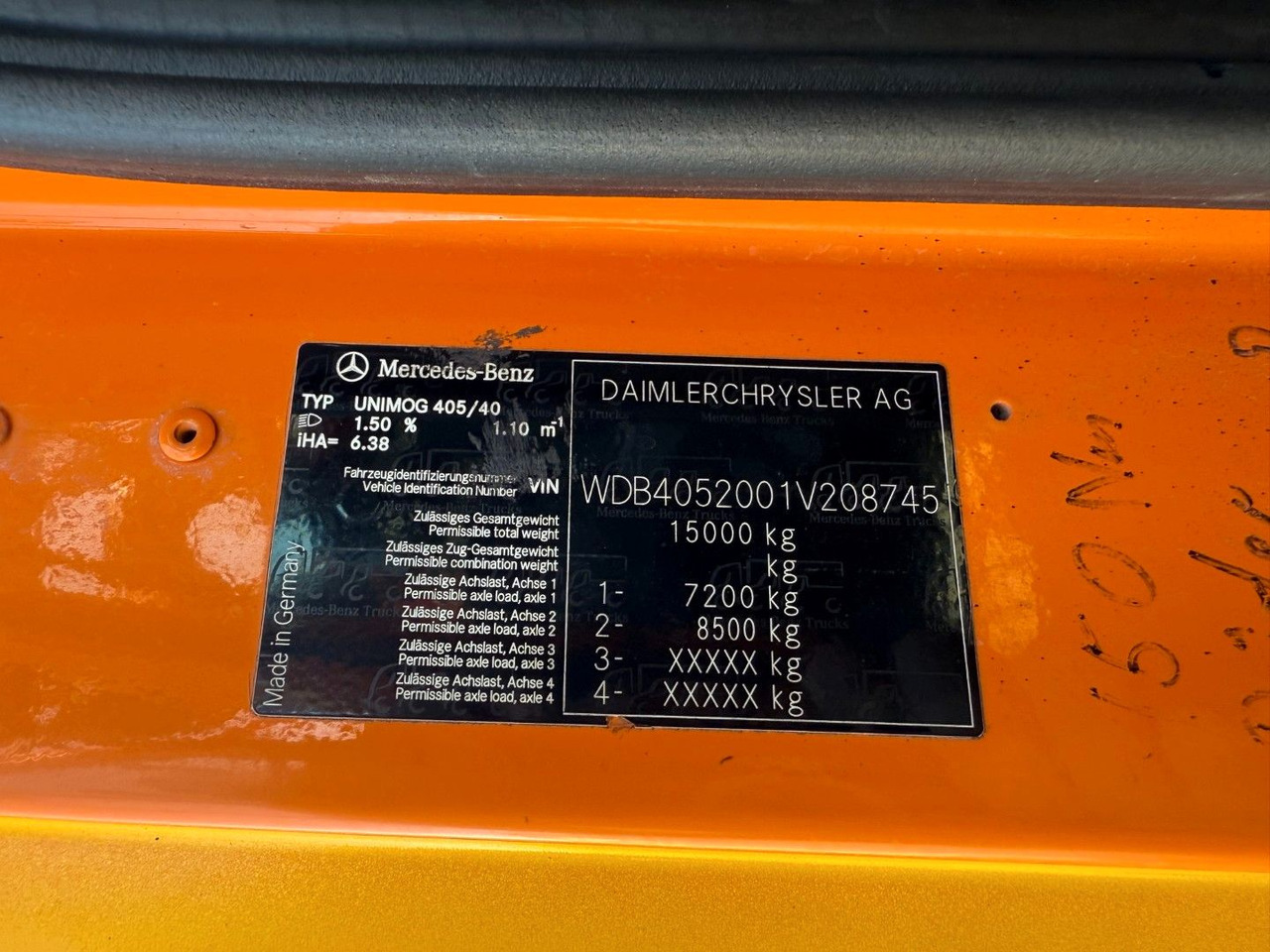 Самосвал Unimog U500 4x4 / Dücker Kipper / Saug / Mäher  MKT 15R: фото 8