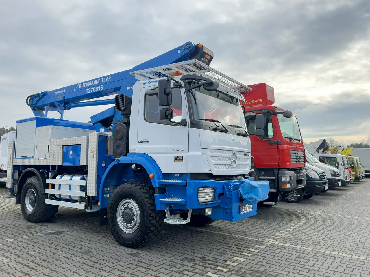 Mercedes AXOR 1829 4x4 Zwyżka RUTHMANN STEIGER T270S16 Podnośnik Koszowy - Грузовик с подъемником: фото 1 Mercedes AXOR 1829 4x4 Zwyżka RUTHMANN STEIGER T270S16 Podnośnik Koszowy - Грузовик с подъемником: фото 1