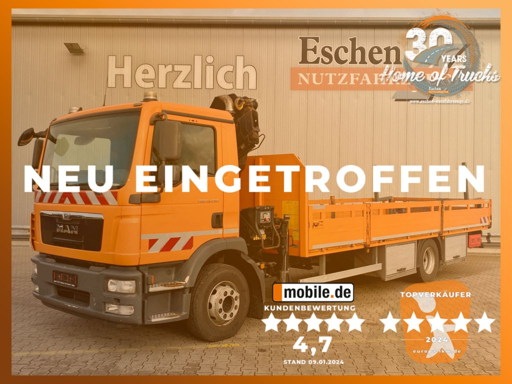 MAN TGM 15.290 4x2 BL / HIAB Faltkran - Грузовик бортовой/ Платформа, Автоманипулятор: фото 1 MAN TGM 15.290 4x2 BL / HIAB Faltkran - Грузовик бортовой/ Платформа, Автоманипулятор: фото 1