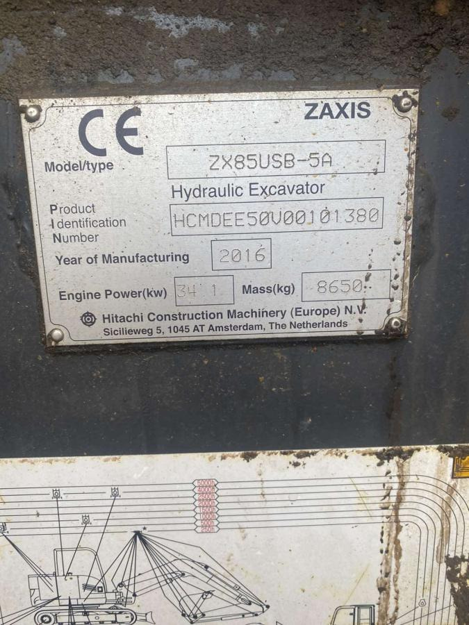 Hitachi ZX85USB-5A - Гусеничный экскаватор: фото 4 Hitachi ZX85USB-5A - Гусеничный экскаватор: фото 4