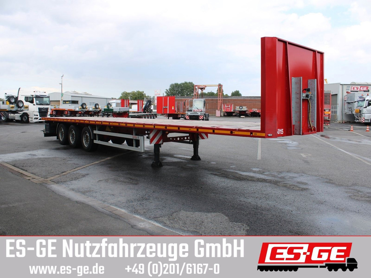 ES-GE 3-Achs Sattelanhänger - Rungen + CV - Полуприцеп бортовой/ Платформа: фото 2 ES-GE 3-Achs Sattelanhänger - Rungen + CV - Полуприцеп бортовой/ Платформа: фото 2