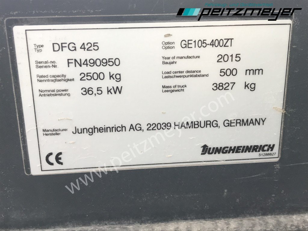 Дизельный погрузчик JUNGHEINRICH Gabelstapler DFG 425: фото 18
