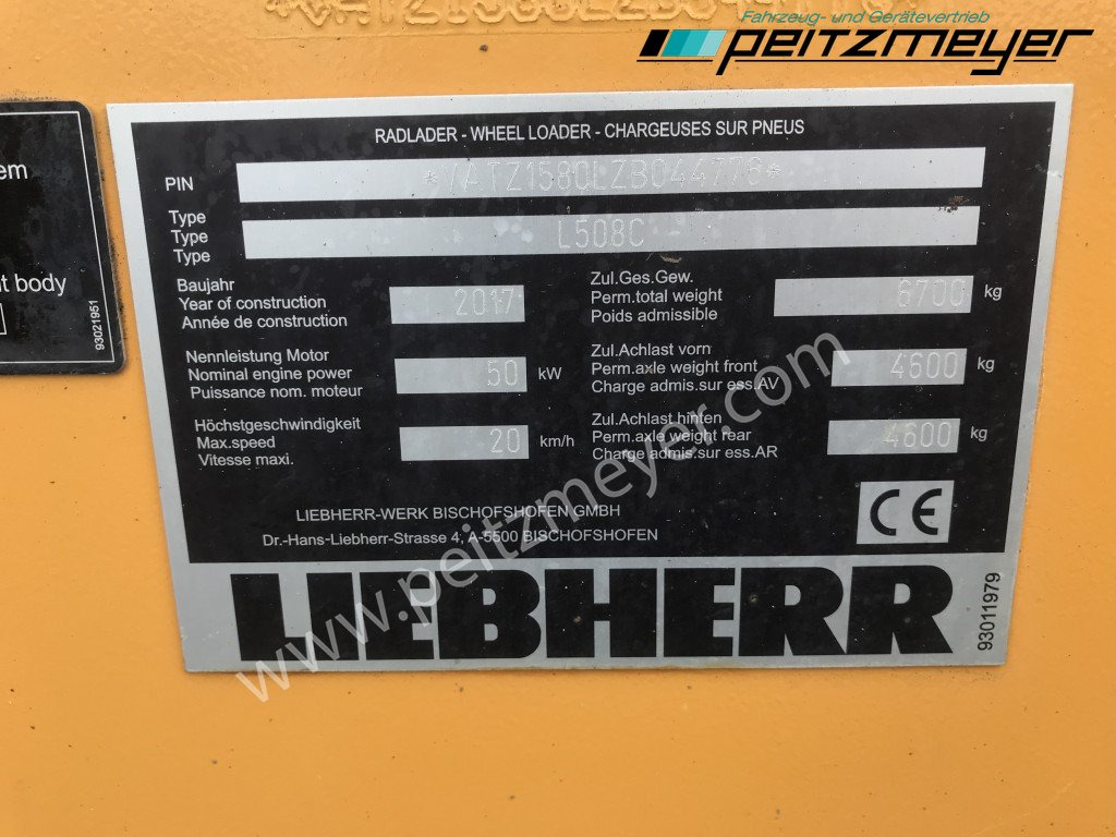 Колёсный погрузчик LIEBHERR RADLADER L 508 C 4in1 Schaufel + Palettengabel: фото 10