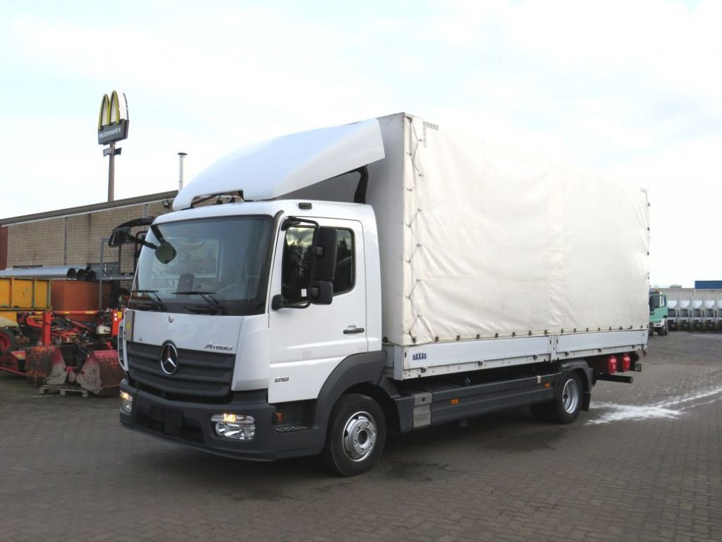 Mercedes-Benz Atego 818 L Pritsche LBW LBW 1 to AHK+Luftans - Тентованный фургон: фото 1 Mercedes-Benz Atego 818 L Pritsche LBW LBW 1 to AHK+Luftans - Тентованный фургон: фото 1